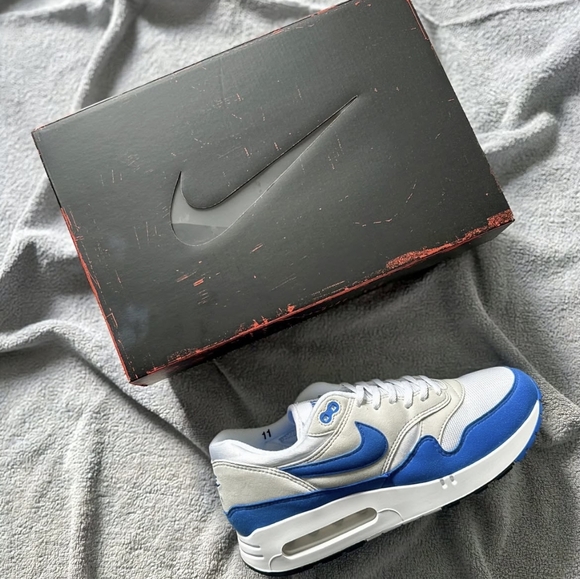 Nike Air Max 1 '86 Premium Women's Shoes White Royal Blue DO9844-101 ( NEW ) - Picture 2 of 12
